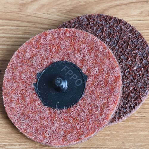 FPPO 30 PCS 3 Inch Quick Change Sanding Disc Surface Conditioning,1/4" Shank Nylon Non-Woven Felt Sanding Pads for Power-Operated Sanders