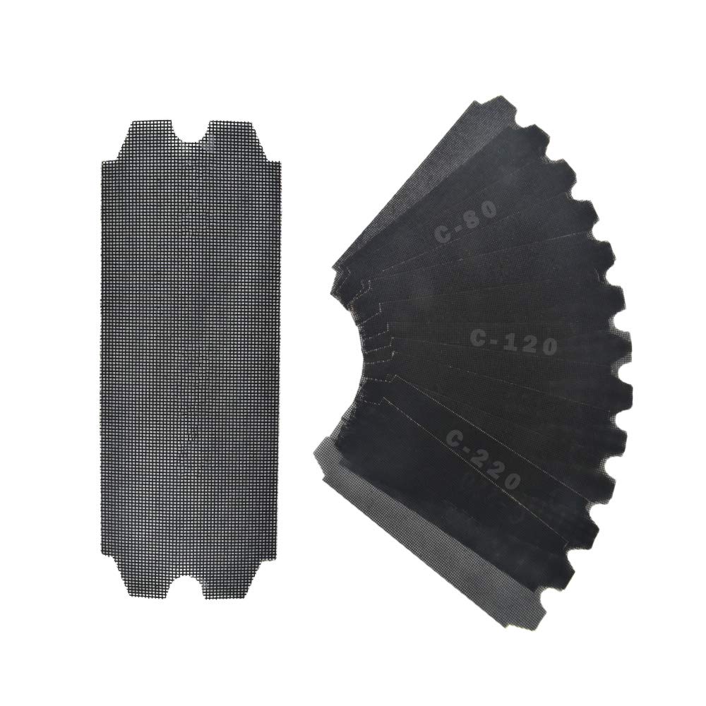SCOTTCHEN Drywall Sanding Screen Mesh Sheet 4-3/16" x 11-1/4" Grit #80,120,220-36pcs - style: #80,120,220-36pcs