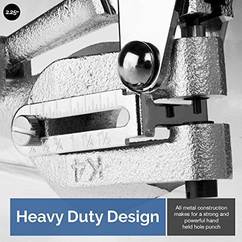 Neiko 02612A Hand Held Power Punch and Sheet Metal Hole Punch Kit, Cr-V 3/32" x 9/32" - size: 8 Piece Set, style: Power Punch