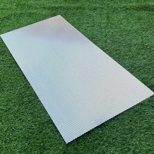 Aluminum Perforated Metal Sheets 30"x15" 16 Gauge Expanded Metal Mesh Aluminum Opening 1/8" 0.12 inch (About 3 mm) Perforated Steel Sheet Mesh Screen Decorative - size: 30" X 15"