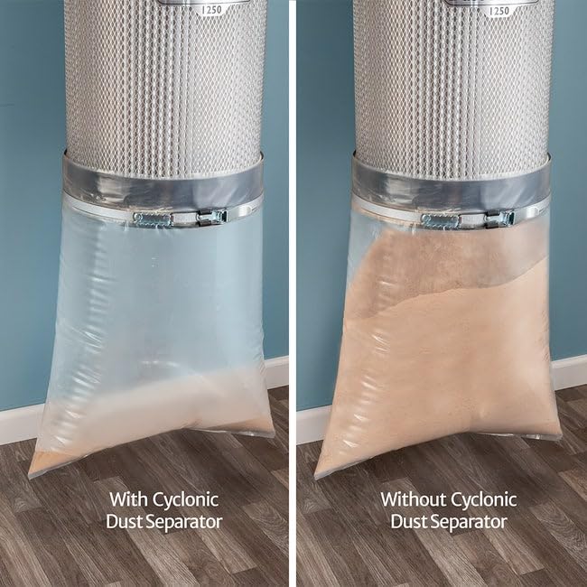 Rockler 4" Wall-Mount Cyclone Dust Separator