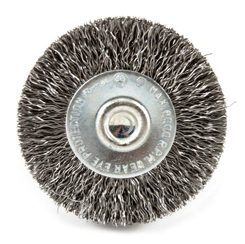 Forney 72726 Wire Wheel Brush, Fine Crimped with 1/4-Inch Hex Shank, 1-1/2-Inch-by-.008-Inch (Pack of 2) - size: 1 Count (Pack of 2)