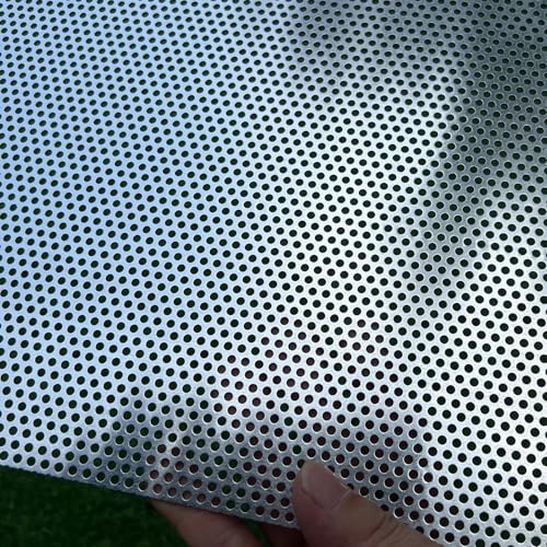 Aluminum Perforated Metal Sheets 30"x15" 16 Gauge Expanded Metal Mesh Aluminum Opening 1/8" 0.12 inch (About 3 mm) Perforated Steel Sheet Mesh Screen Decorative - size: 30" X 15"