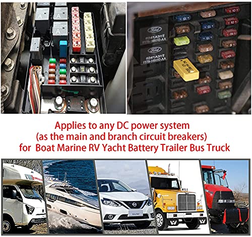 DC 10 PCS 10 Amp Auto-Reset ATM Mini Circuit Breaker (10A-30A) Blade Fuses Assortment Kit for Boat Marine RV Yacht Battery Trailer Bus Truck - style: 10A