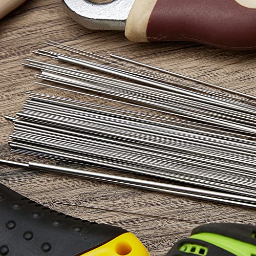 Dunzy 104 Pcs Spring Steel Wire, 12 Sizes 0.3-3 mm Stainless 40 cm