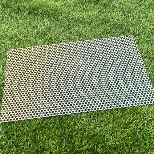 Perforated Metal Sheets 16"x10" 19 Gauge Expanded Metal Mesh Opening Hexagonal Hole 1/4" (About 6mm) Perforated Stainless Steel Sheet 304 Stainless Steel Mesh Screen Panel Decorati Plate - size: 16"x10", style: Hexagonal Hole 6mm