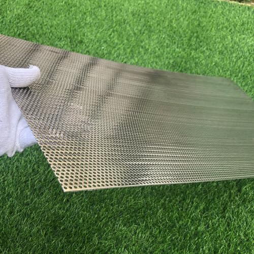 19 Gauge Perforated Metal Sheets 36"x18" Expanded Metal Mesh Opening 32% Hole 3mm 0.12"(About 1/8") Perforated Stainless Steel Sheet 304 Stainless Steel Mesh Screen Panel Decorati Plate - size: 36" X 18"