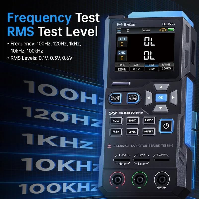 FNRSI DMC-100 Digital Clamp Meter Multimeter 10000 Counts for AC/DC Current/Voltage/Diode/Resistance/Capacitor/Continuity/Temperature/Frequency/Zero Live Wire/NCV Test with Flashlight Blacklight