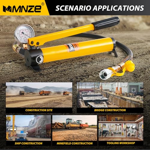 Hydraulic Hand Pump CP-180/CP-700 High Pressure Portable Manual Hydraulic Pump Hydraulic Lifting Cylinder Jack Pump with Pressure Oil Gauge - size: CP-180 with oil gauge