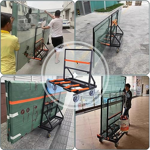 YANGTZE Folding Drywall Cart Heavy Duty,Drywall Dolly 2200 lbs - style: Loading Deck Extensible