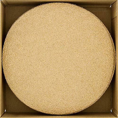 Dura-Gold Premium 6" Gold Sanding Discs, 40 Grit, Hook & Loop, Box of 50 - size: 40-Grit