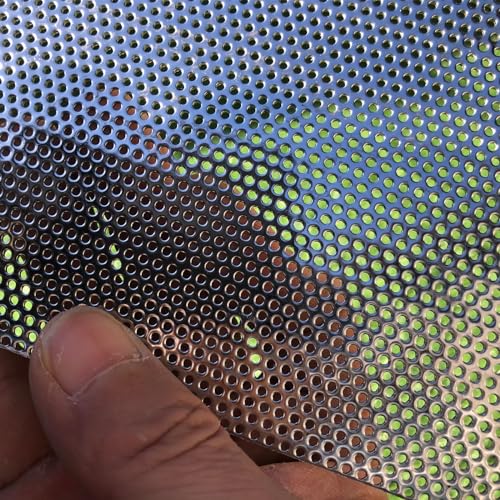 19 Gauge Perforated Metal Sheets 16"x12" Opening 22% Hole 1.5 mm 0.06 inch (About 1/16") Perforated Stainless Steel Sheet 304 Stainless Steel Mesh Screen Panel Decorati Mesh Plate - size: 16" X 12"