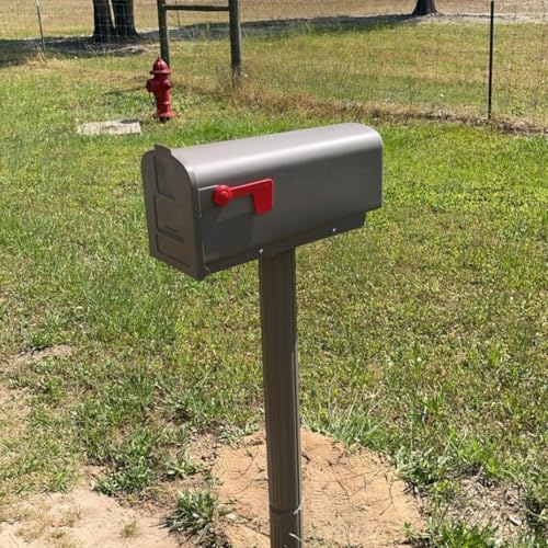 Mailbox Mounting Bracket, Heavy-Duty Plate for Post Mount Mailboxes, White - size: White