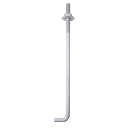 1/2" x 16" Concrete Anchor Bolts (10 Pack) L Shaped, Hot-Dip Galvanized - size: 1/2"x16" (10 PCS)