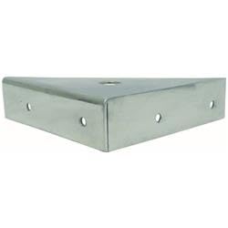 Heavy Duty Stainless Steel Corner Mounting Bracket - Silver - 4in. x 7in. x 10in. - Durable Design
