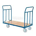 Global Industrial Wood Deck Platform Truck w/Removable Handles, 1200 Lb. Capacity,8" Pneumatic Wheels