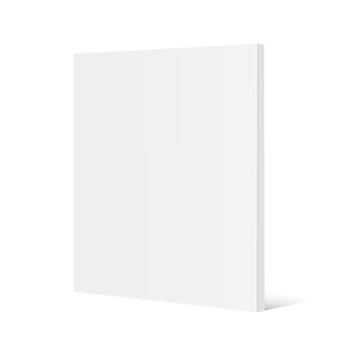 HDPE Sheet 1/2" Thick - 24"x24" HDPE Plastic Sheet, White Plastic Sheet for Crafts, DIY Projects, and Industrial Use - size: 24" x 24"