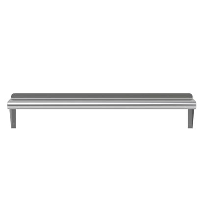 AmGood 8 in. x 36 in. Stainless Steel Wall Shelf with Backsplash - Holds 175 lbs - NSF 18-Gauge, Bullnose Edge | Shelf Over Stove, Coffee Station & Laundry - size: 8 in. x 36 in.
