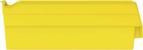 Akro-Mils 30110 Heavy Duty Plastic Shelf Bins, 12"x 3"x 4", Yellow, 24-Pack - color: Yellow