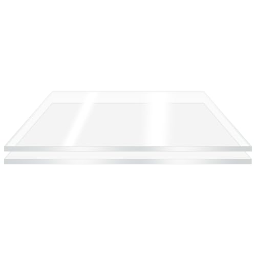 2 Pieces12” x 16” Clear Acrylic Sheet Plexiglass - 1/8”(3mm) Thick, Use for Craft Projects, Signs, DIY Projects and More; Cut with Saw or Hand Tools, No Laser Cut - size: (2 Pieces) 12" x 16", style: 3mm Thick (1/8”)