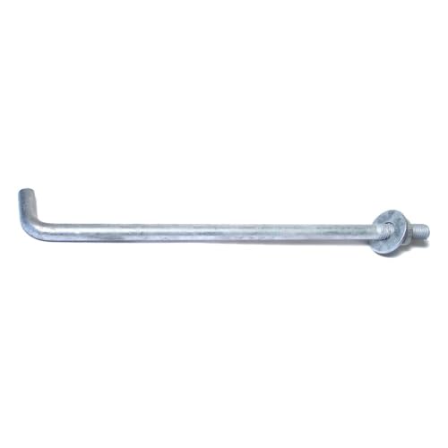 Hard to Find Fastener Hot Dip Galvanized Anchor Bolts, Sturdy Steel Anchors for Concrete, Cement, Asphalt in Construction, 1/2-13 x 12, Pack of 25 - size: 1/2-13 x 12"