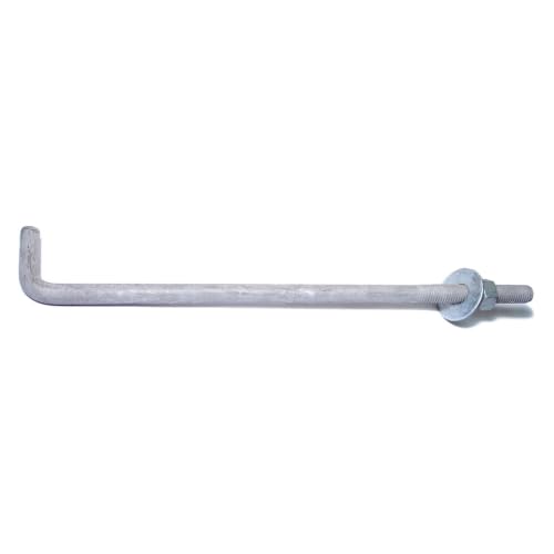 Hard to Find Fastener Hot Dip Galvanized Anchor Bolts, Sturdy Steel Anchors for Concrete, Cement, Asphalt in Construction, 5/8-11 x 16, Pack of 10 - size: 5/8-11 x 16"