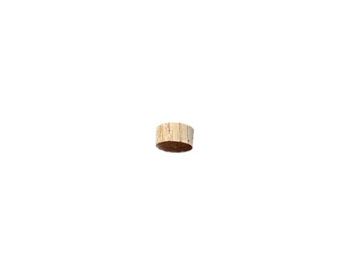 Bark and Lindy Oak Wood Plugs 1/2 inch, Flat Head, Screw Hole (25 Pack) - Light Brown