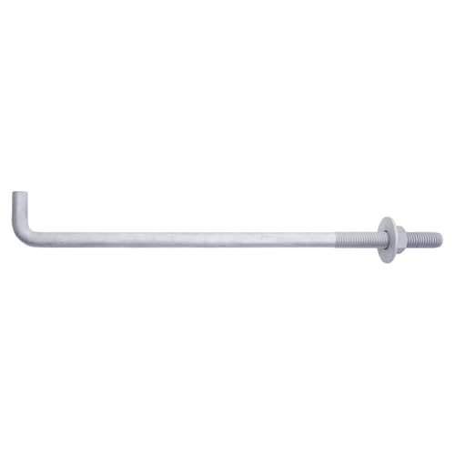 1/2" x 18" Concrete Anchor Bolts (10 Pack) L Shaped, Hot-Dip Galvanized - size: 1/2"x18" (10 PCS)