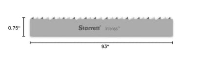 Starrett Intenss Bi-Metal Band Saw Blade, 7' 9" L x 3/4" W x .035" T - size: 7' 9" L x 3/4" W, style: Intenss