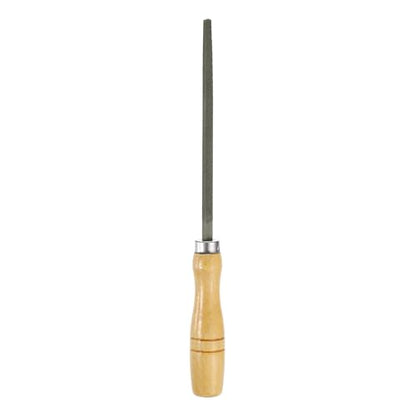 HARFINGTON 6" Square Bastard Cut File Double Cut Teeth Bastard Metal File High Carbon Steel T12 with Wood Handle for Metal Wood Finishing Roughing Shaping, Grey/Yellow