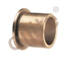 Genuine Oilite® (SAE 841) Sintered Bronze Flanged Sleeve Bearings 0.3770 in. ID x 0.628 in. OD x 0.75 in. Length x 7/8 in. Flange Diameter x 1/16 in. Flange Thickness