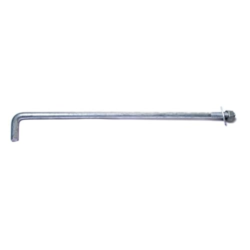 Hard to Find Fastener Hot Dip Galvanized Anchor Bolts, Sturdy Steel Anchors for Concrete, Cement, Asphalt in Construction, 3/8-16 x 12", Pack of 25 - size: 3/8-16 x 12"