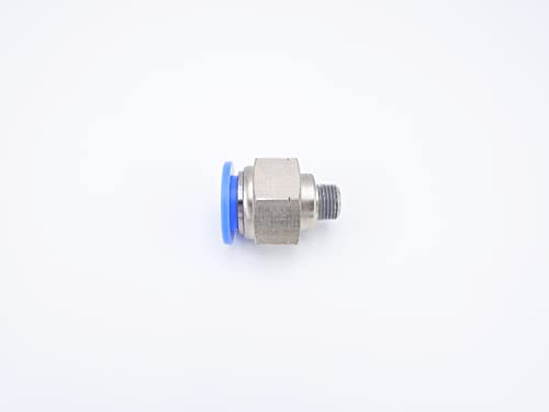 Push to Connect Fitting 1/2" Tube OD x 1/8" MNPT, Male Straight - size: 1/8" MNPT - 1/2" OD