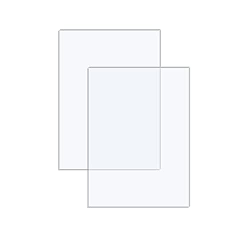 2 Pack 8x10 1/8" Clear Plexiglass Sheets for Glass Replacement - size: 8 x 10"