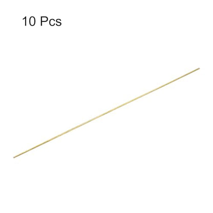 uxcell 1.5mm x 350mm Brass Round Rod, Metal Solid Shaft Rods Lathe Bar Stock for DIY Crafts Model Car Helicopter Airplane 10pcs - size: 1.5mm x 350mm