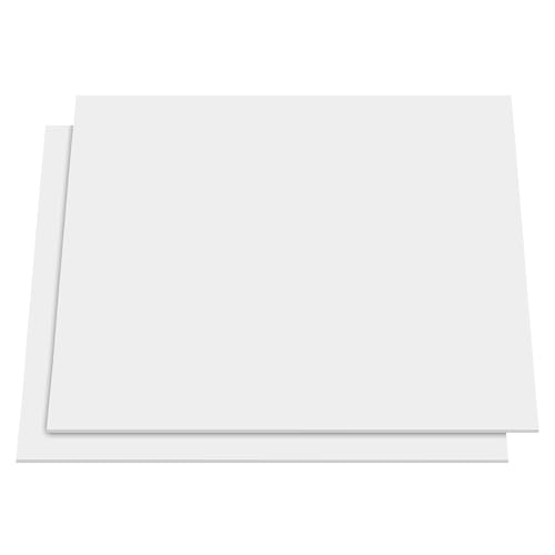 6 Pack 10 x 10 Inch HDPE Sheets, 1/4 Inch White UHMW Sheet Plastic Polyethylene Board, Ultra High Molecular Weight Sheets for Office, Home, Industrial Environment