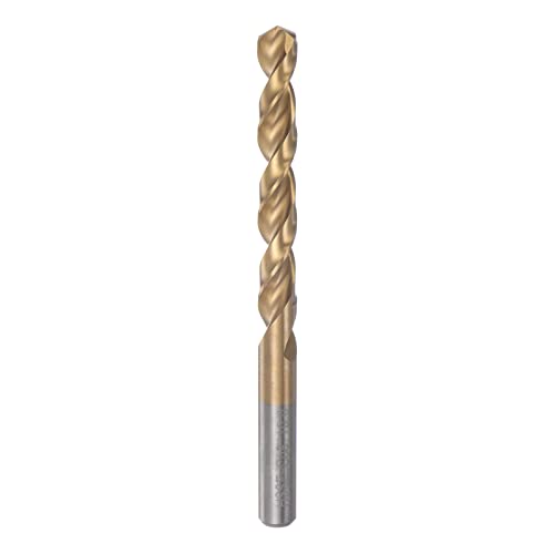 HARFINGTON Twist Drill Bit 10mm Titanium Coated (HSS-E) M42 High Speed Steel 8% Cobalt Straight Shank for Stainless Steel Aluminum Alloy Metal - size: 10mm