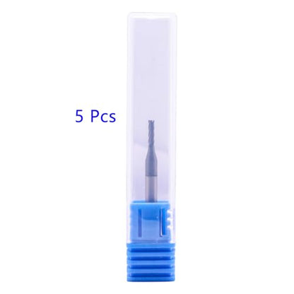 4 Flute Solid Carbide Square End Mill Set(5Pcs, 1/16"), AlTiN Coated - size: 1/16"