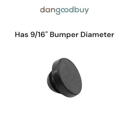 Fits 1/4" Hole - 9/16" Bumper Diameter - 1/8" Thick Material - Rubber Push-in Ridged Stem Bumper (4)