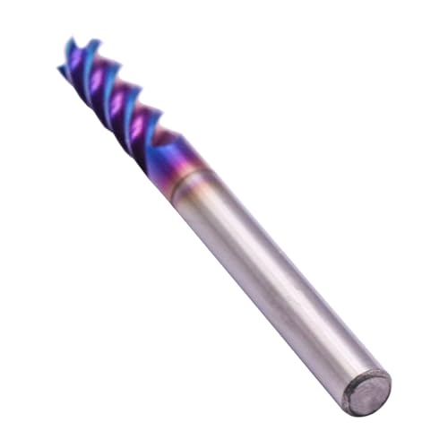 4 Flute Tungsten Carbide Square End Mill(5Pcs, 3/16"), TiAlsiN Nano Coated