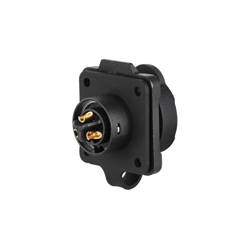 CNLINKO LP-16 IP68 Industrial Waterproof Connector Quick Plug Circular Connector PBT Plastic Shell Aviation Connector M16 2-9 Pin Flange Socket (3 Pin) - size: 3 Pin, style: 4-Hole Set/Plug without Cable