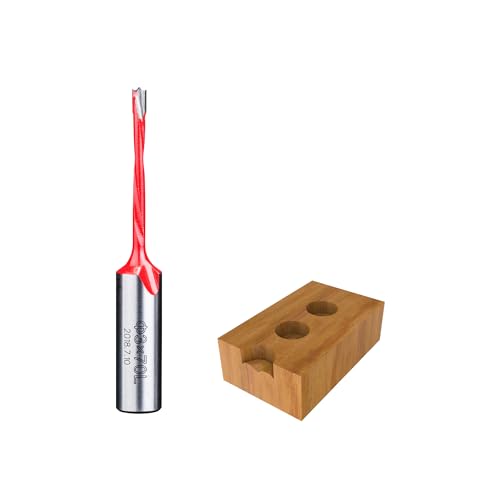 HUHAO 3mm Carbide Tipped Brad Point Boring Bit, Left Hand Dowel Drill Bits - size: 3mm Dia x 70mm Long x 10mm Shank L