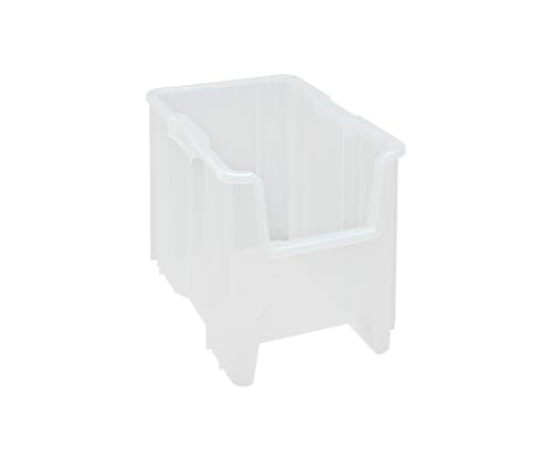 Quantum Storage Systems QGH600CL Giant Stack Container, 17.5" Length, 10-7/8" Width, 12.5" Height, Clear, Pack of 4 - color: Clear, size: 17-1/2" x 10-7/8" x 12-1/2"