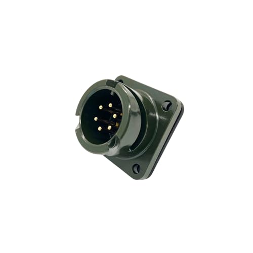 5015 Military Standard Industrial 6pin Aviation Connector Male Socket,Snap-On Design,Gold-Plated Copper Contact Welding Terminal,14S Shell Size - size: 6PIN, style: Flange Male Socket