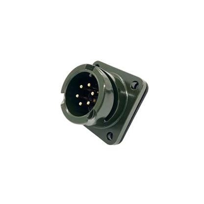 5015 Military Standard Industrial 6pin Aviation Connector Male Socket,Snap-On Design,Gold-Plated Copper Contact Welding Terminal,14S Shell Size - size: 6PIN, style: Flange Male Socket