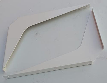 One Pair Workstation Heavy-Duty Reversible Brackets 1000lb. Load Capacity [per Pair] (15" x 21", White) - color: White, size: 15" x 21"