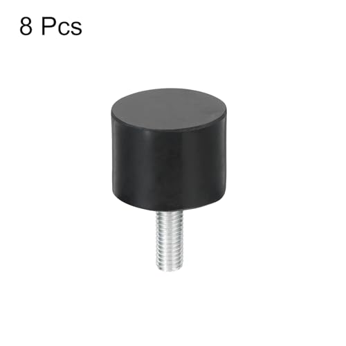 uxcell M5 Thread Rubber Mounts, Vibration Isolators, Cylindrical Shock Absorber with Studs 20 x 15mm 8pcs - size: M5x20x15mm