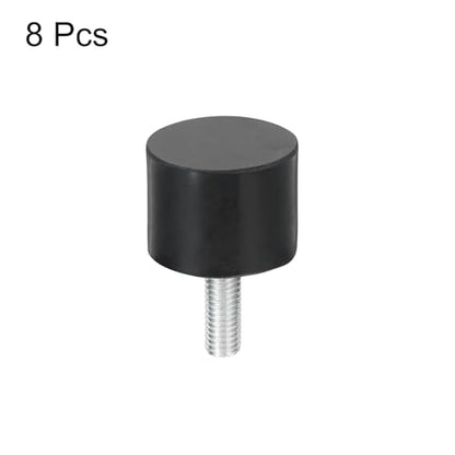 uxcell M5 Thread Rubber Mounts, Vibration Isolators, Cylindrical Shock Absorber with Studs 20 x 15mm 8pcs - size: M5x20x15mm