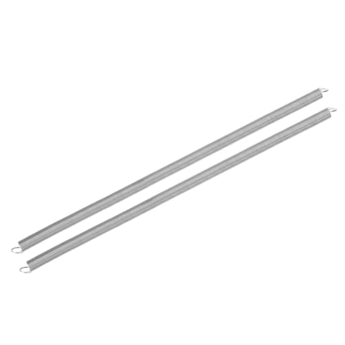 uxcell 2Pcs Extension Springs, 0.6x10x300mm/0.02x0.39x11.81in 304 Stainless Steel Extended Compression Spring Steel Dual Hook Tension Springs for Machinery Construction Home Repairs - size: 0.6x10x300mm