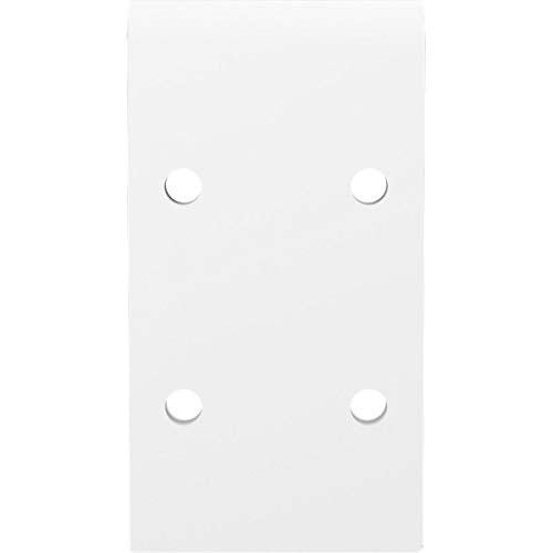 Ekena Millwork BKTM02X06X03EBPWH Steel Bracket Embrey, 2" W x 6" D x 3 3/4" H, White Primer - color: White Primer (Paintable), size: 2-in. W x 6-in. D x 3.75-in. H